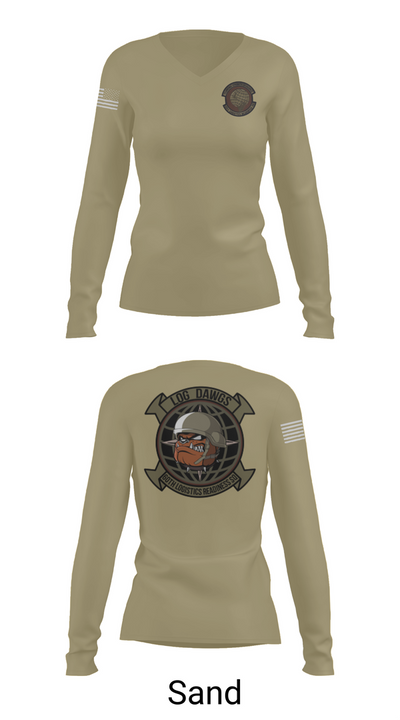 60th LRS 59966938 Women's Long Sleeve V-neck Shirt - 97