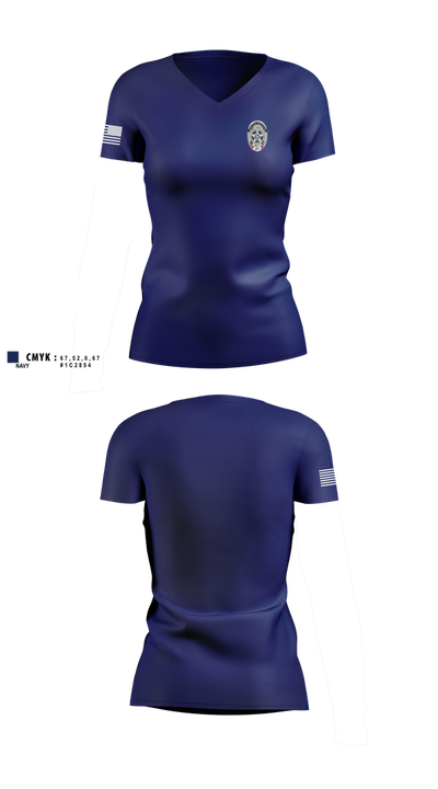 Canton Police Department 67540830 Women's Short Sleeve V-neck Shirt - 100
