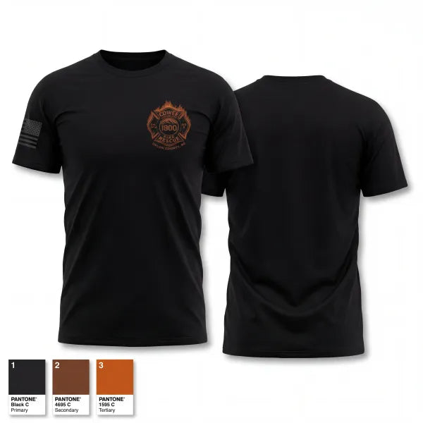 Old School Cotton Feel Shirt, Cowee Volunteer Fire Rescue, Fire Department, Teamtime, Team time, sublimation, custom sports apparel, team uniforms, spirit wear, spiritwear, sports uniforms, custom shirts, team store, custom team store, fundraiser sports, apparel fundraiser