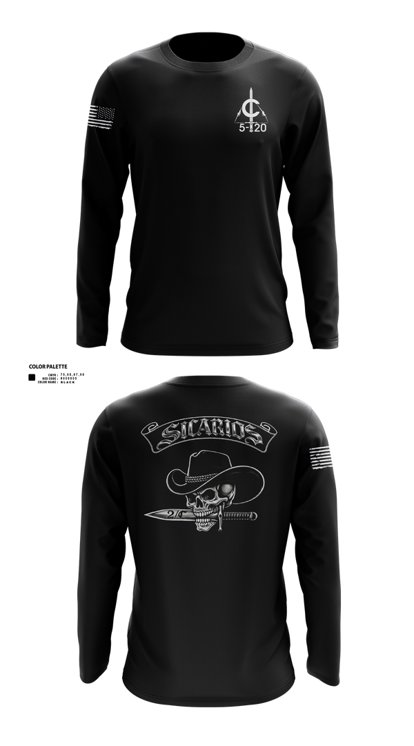 Long Sleeve Performance Shirt, 2/C Sicarios, Army, Teamtime, Team time, sublimation, custom sports apparel, team uniforms, spirit wear, spiritwear, sports uniforms, custom shirts, team store, custom team store, fundraiser sports, apparel fundraiser