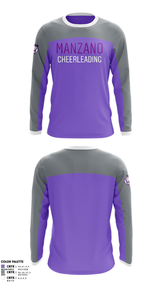 Long Sleeve Performance Shirt, Manzano Monarchs, Cheer, Teamtime, Team time, sublimation, custom sports apparel, team uniforms, spirit wear, spiritwear, sports uniforms, custom shirts, team store, custom team store, fundraiser sports, apparel fundraiser