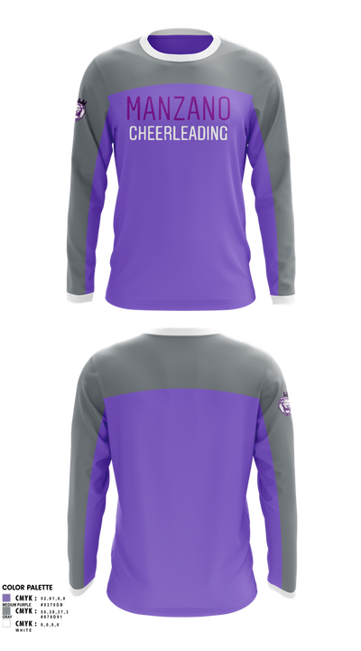 Manzano Monarchs 3701544 Long Sleeve Performance Shirt 1