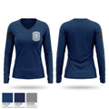 Bath Township Police Department Women's Long Sleeve V-neck Shirt - 1