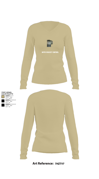 MVPD Subject Control 16115656 Women's Long Sleeve V-neck Shirt - 78