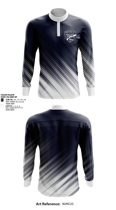 Santa Cruz City Youth Soccer Club 40534933 Quarter Zip Jacket - 2