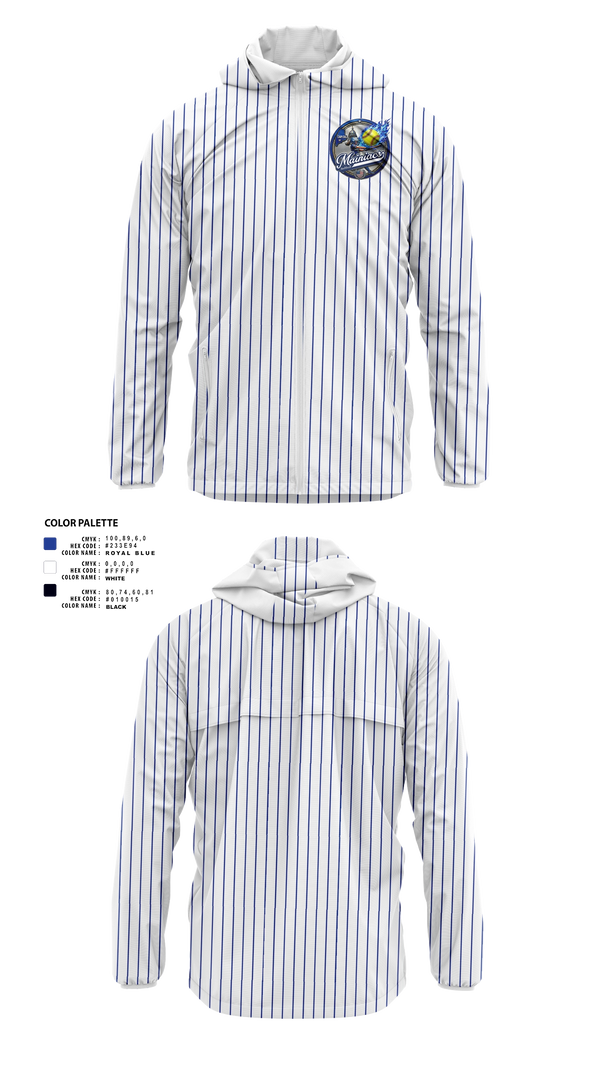 Windbreaker, Capital Area Mainiacs, Softball, Teamtime, Team time, sublimation, custom sports apparel, team uniforms, spirit wear, spiritwear, sports uniforms, custom shirts, team store, custom team store, fundraiser sports, apparel fundraiser