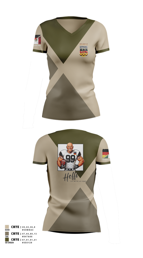 Womens Short Sleeve Vneck Shirt, Germany Oldstars, , Teamtime, Team time, sublimation, custom sports apparel, team uniforms, spirit wear, spiritwear, sports uniforms, custom shirts, team store, custom team store, fundraiser sports, apparel fundraiser