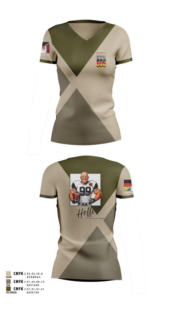 Womens Short Sleeve Vneck Shirt, Germany Oldstars, , Teamtime, Team time, sublimation, custom sports apparel, team uniforms, spirit wear, spiritwear, sports uniforms, custom shirts, team store, custom team store, fundraiser sports, apparel fundraiser