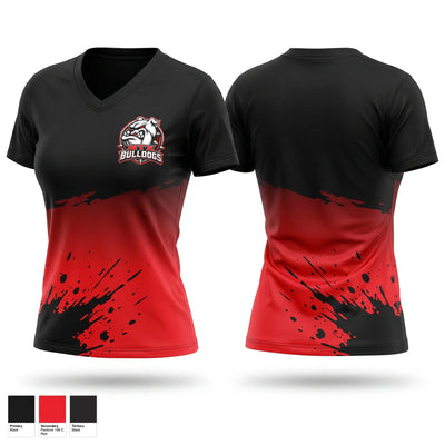 NTX Bulldogs 11625315 Women's Short Sleeve V-neck Shirt - 1