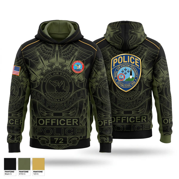Hoodie, NAS Pensacola Police / Security Forces, Navy, Teamtime, Team time, sublimation, custom sports apparel, team uniforms, spirit wear, spiritwear, sports uniforms, custom shirts, team store, custom team store, fundraiser sports, apparel fundraiser