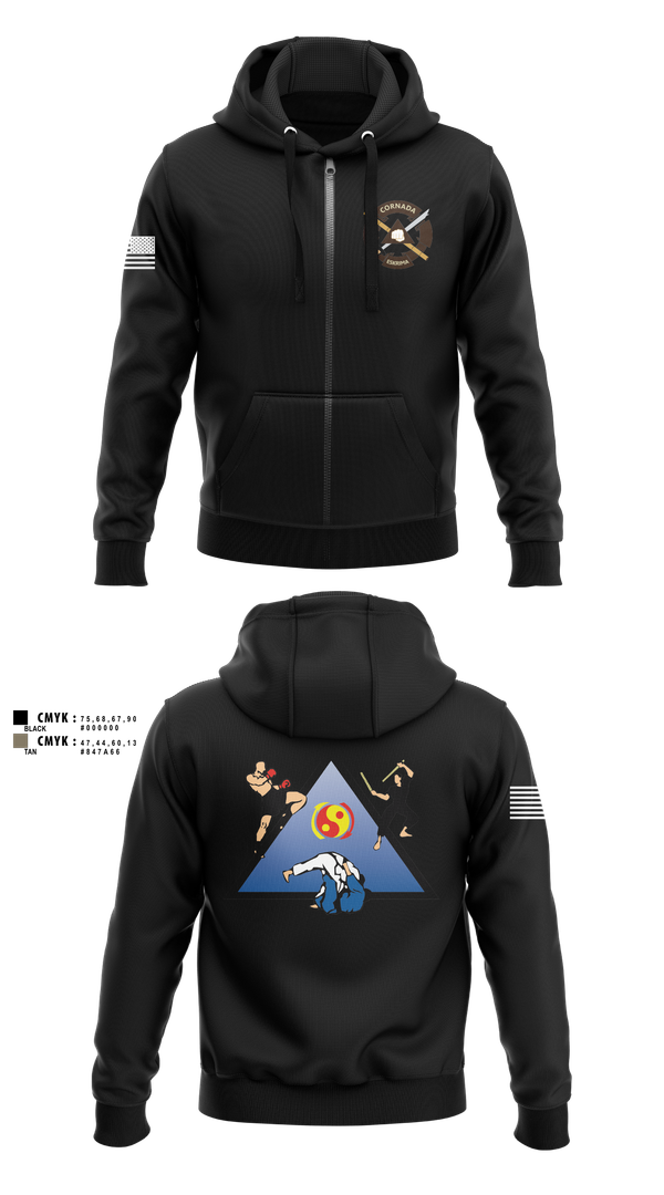 Zip Hoodie, Fusion Combatives, Navy, Teamtime, Team time, sublimation, custom sports apparel, team uniforms, spirit wear, spiritwear, sports uniforms, custom shirts, team store, custom team store, fundraiser sports, apparel fundraiser