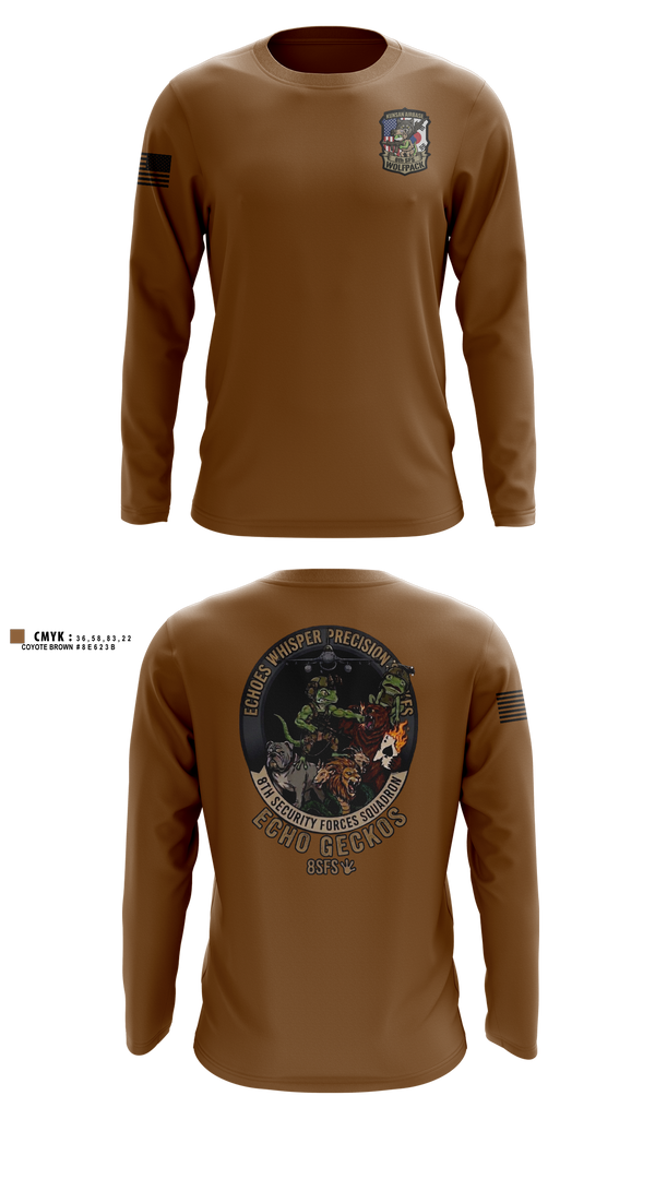 Long Sleeve Performance Shirt, 8th SFS, Air Force, Teamtime, Team time, sublimation, custom sports apparel, team uniforms, spirit wear, spiritwear, sports uniforms, custom shirts, team store, custom team store, fundraiser sports, apparel fundraiser