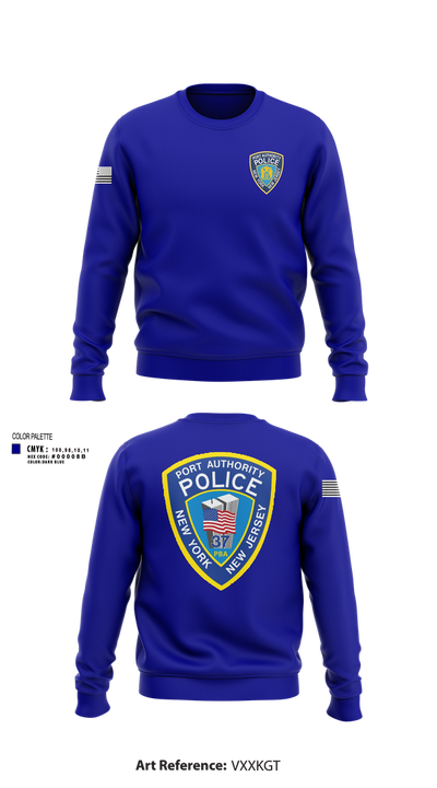 Port Authority Police 67694439 Crew Neck Sweatshirt - 101