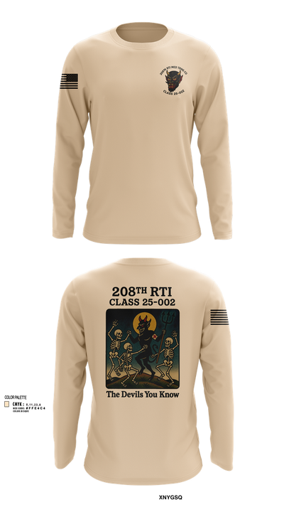 208th RTI MED TRNG CO Class 25-002 54968999 Long Sleeve Performance Shirt 103