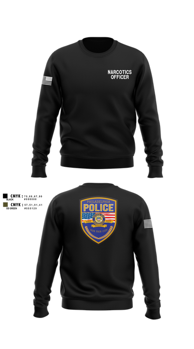 Philadelphia police narcotics 89057039 Crew Neck Sweatshirt - 100