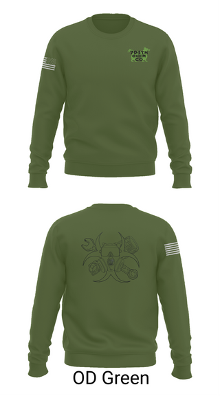 Crew Neck Sweatshirt, 704th Chem Co, , Teamtime, Team time, sublimation, custom sports apparel, team uniforms, spirit wear, spiritwear, sports uniforms, custom shirts, team store, custom team store, fundraiser sports, apparel fundraiser