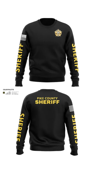 Crew Neck Sweatshirt, Pike County Sheriffs Office, Police, Teamtime, Team time, sublimation, custom sports apparel, team uniforms, spirit wear, spiritwear, sports uniforms, custom shirts, team store, custom team store, fundraiser sports, apparel fundraiser