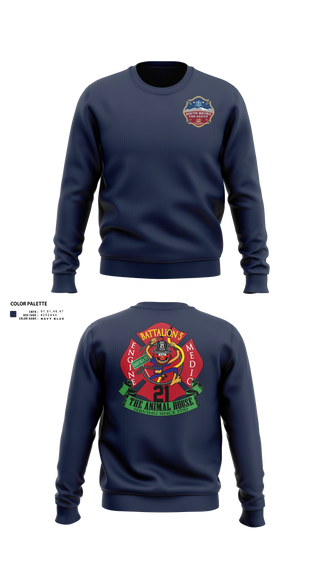 Crew Neck Sweatshirt, The animal house, Fire Department, Teamtime, Team time, sublimation, custom sports apparel, team uniforms, spirit wear, spiritwear, sports uniforms, custom shirts, team store, custom team store, fundraiser sports, apparel fundraiser