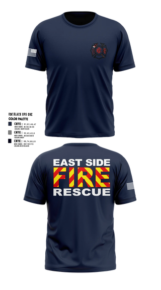 Short Sleeve Performance Shirt, East Side Fire Department (Belleville), Fire Department, Teamtime, Team time, sublimation, custom sports apparel, team uniforms, spirit wear, spiritwear, sports uniforms, custom shirts, team store, custom team store, fundraiser sports, apparel fundraiser