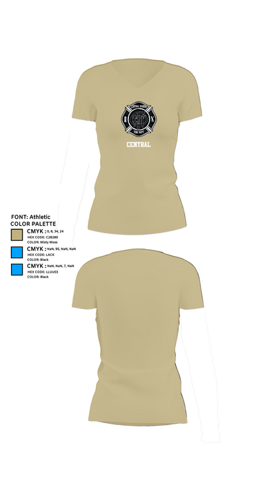 Central 9971313 Women's Short Sleeve V-neck Shirt - 84