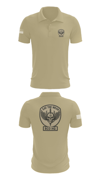 Short Sleeve Performance Polo, 112th Signal Battalion Bravo Company, , Teamtime, Team time, sublimation, custom sports apparel, team uniforms, spirit wear, spiritwear, sports uniforms, custom shirts, team store, custom team store, fundraiser sports, apparel fundraiser