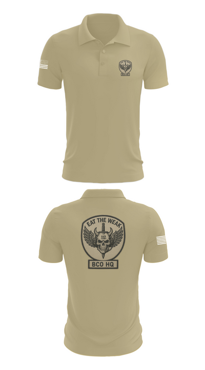 112th Signal Battalion Bravo Company 17211298 Short Sleeve Performance Polo - 87