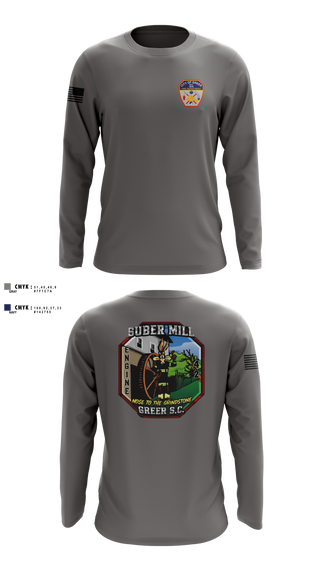 Long Sleeve Performance Shirt, City Of Greer FD, Fire Department, Teamtime, Team time, sublimation, custom sports apparel, team uniforms, spirit wear, spiritwear, sports uniforms, custom shirts, team store, custom team store, fundraiser sports, apparel fundraiser