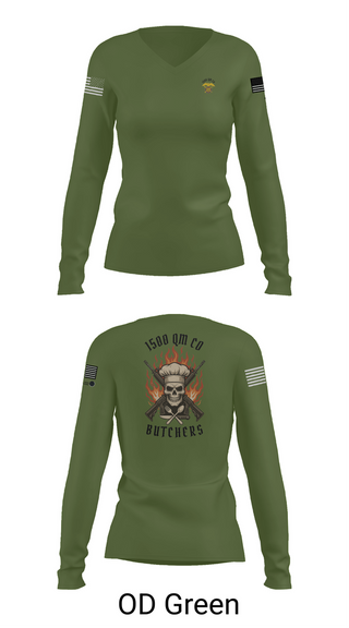 Womens Long Sleeve Vneck Shirt, 1500 QM Co, , Teamtime, Team time, sublimation, custom sports apparel, team uniforms, spirit wear, spiritwear, sports uniforms, custom shirts, team store, custom team store, fundraiser sports, apparel fundraiser