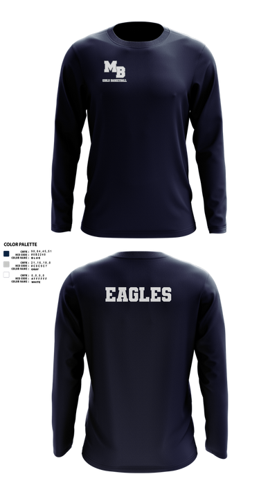 MB EAGLES Women's Basketball 49387606 Long Sleeve Performance Shirt 4
