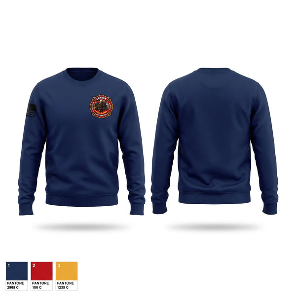 Crew Neck Sweatshirt, Curran Fire Department, Fire Department, Teamtime, Team time, sublimation, custom sports apparel, team uniforms, spirit wear, spiritwear, sports uniforms, custom shirts, team store, custom team store, fundraiser sports, apparel fundraiser