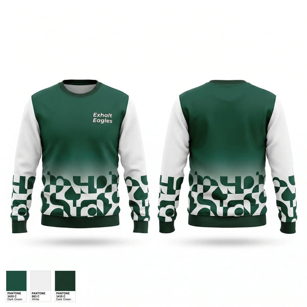 Crew Neck Sweatshirt, Exhalt Eagles, Cheer, Teamtime, Team time, sublimation, custom sports apparel, team uniforms, spirit wear, spiritwear, sports uniforms, custom shirts, team store, custom team store, fundraiser sports, apparel fundraiser