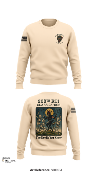 Crew Neck Sweatshirt, 208th RTI MED TRNG CO Class 25-002, , Teamtime, Team time, sublimation, custom sports apparel, team uniforms, spirit wear, spiritwear, sports uniforms, custom shirts, team store, custom team store, fundraiser sports, apparel fundraiser