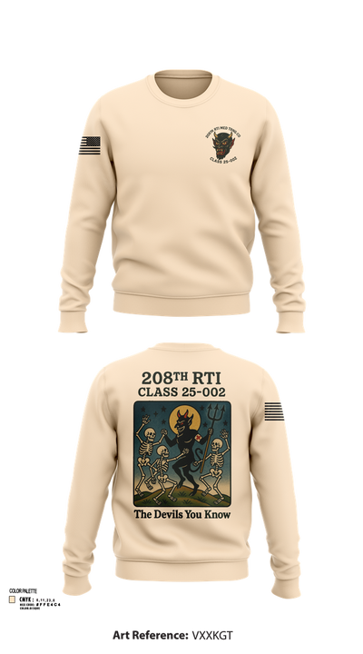 208th RTI MED TRNG CO Class 25-002 54968999 Crew Neck Sweatshirt - 103