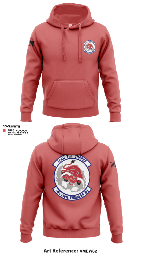 Hoodie, 92 CES, Air Force, Teamtime, Team time, sublimation, custom sports apparel, team uniforms, spirit wear, spiritwear, sports uniforms, custom shirts, team store, custom team store, fundraiser sports, apparel fundraiser