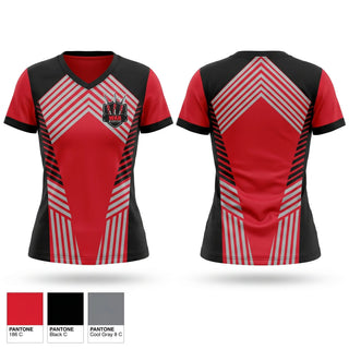 Womens Short Sleeve Vneck Shirt, We Always Ready, Track & Field, Teamtime, Team time, sublimation, custom sports apparel, team uniforms, spirit wear, spiritwear, sports uniforms, custom shirts, team store, custom team store, fundraiser sports, apparel fundraiser