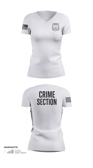 Womens Short Sleeve Vneck Shirt, 5th PCT Crime Section, , Teamtime, Team time, sublimation, custom sports apparel, team uniforms, spirit wear, spiritwear, sports uniforms, custom shirts, team store, custom team store, fundraiser sports, apparel fundraiser
