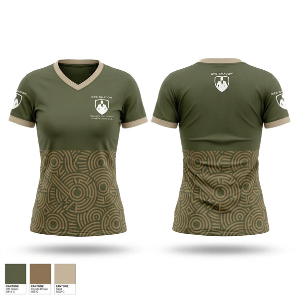Ops shadow Women's Short Sleeve V-neck Shirt - 1