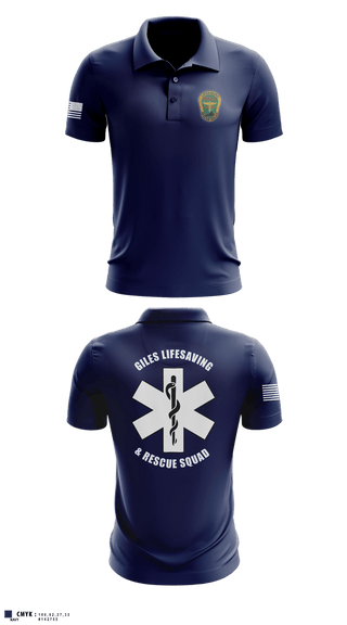Short Sleeve Performance Polo, Giles Lifesaving & Rescue Squad, EMS/EMT, Teamtime, Team time, sublimation, custom sports apparel, team uniforms, spirit wear, spiritwear, sports uniforms, custom shirts, team store, custom team store, fundraiser sports, apparel fundraiser