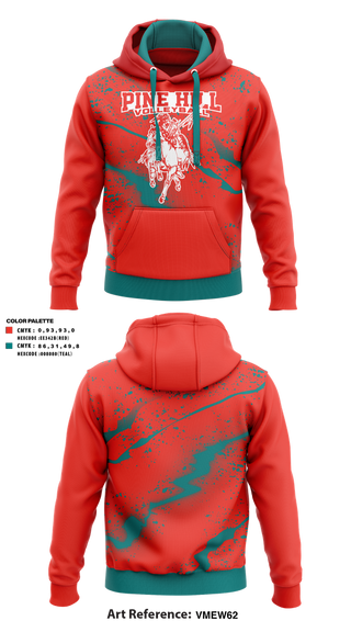 Hoodie, Pine Hill High School Volleyball, Women's Volleyball, Teamtime, Team time, sublimation, custom sports apparel, team uniforms, spirit wear, spiritwear, sports uniforms, custom shirts, team store, custom team store, fundraiser sports, apparel fundraiser