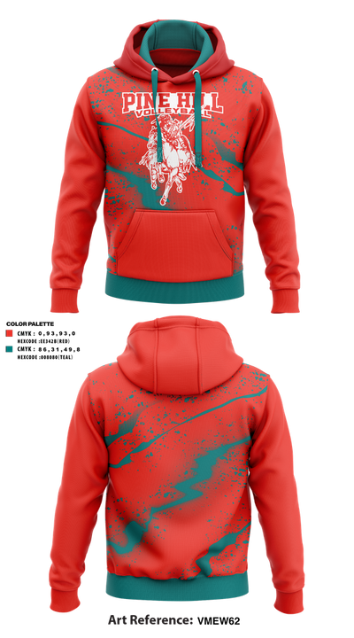 Pine Hill High School Volleyball 60405562 Hoodie - 1