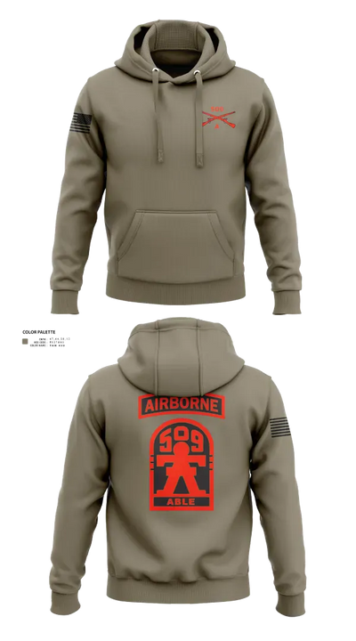 3-509th Parachute Infantry BN Able Nation 10459424 Hoodie - 22