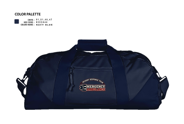 Duffle Bag, Emergency Ambulance Service, EMS/EMT, Teamtime, Team time, sublimation, custom sports apparel, team uniforms, spirit wear, spiritwear, sports uniforms, custom shirts, team store, custom team store, fundraiser sports, apparel fundraiser