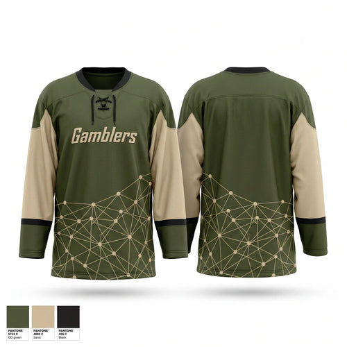 Hockey Jersey, Gamblers, Ice Hockey, Teamtime, Team time, sublimation, custom sports apparel, team uniforms, spirit wear, spiritwear, sports uniforms, custom shirts, team store, custom team store, fundraiser sports, apparel fundraiser