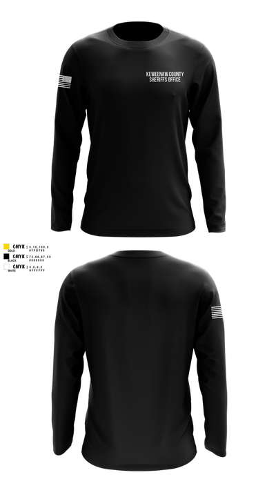 KEWEENAW COUNTY SHERIFFS OFFICE 15450708 Long Sleeve Performance Shirt 100