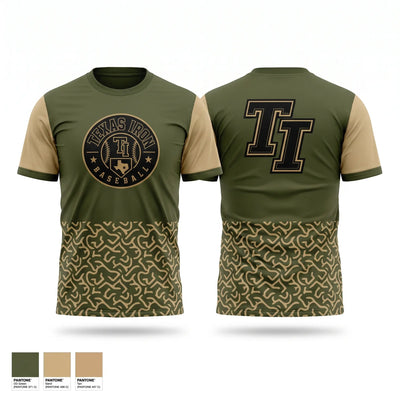 Texas Iron Baseball Short Sleeve Performance Shirt - 2