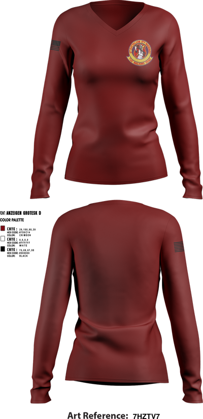 Walking Dead 95040390 Women's Long Sleeve V-neck Shirt - 1
