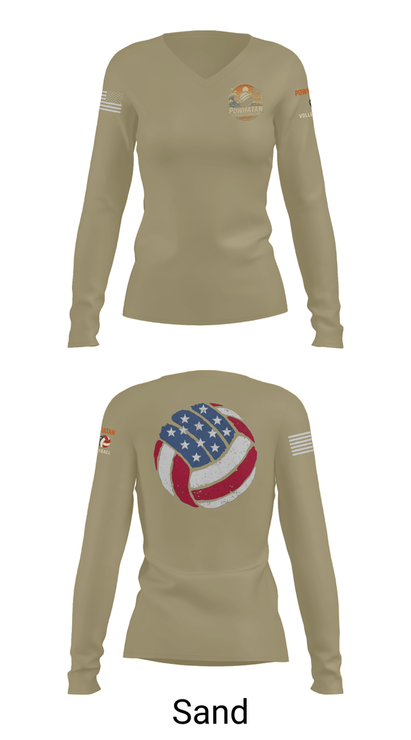 Womens Long Sleeve Vneck Shirt, VB, Women's Volleyball, Teamtime, Team time, sublimation, custom sports apparel, team uniforms, spirit wear, spiritwear, sports uniforms, custom shirts, team store, custom team store, fundraiser sports, apparel fundraiser