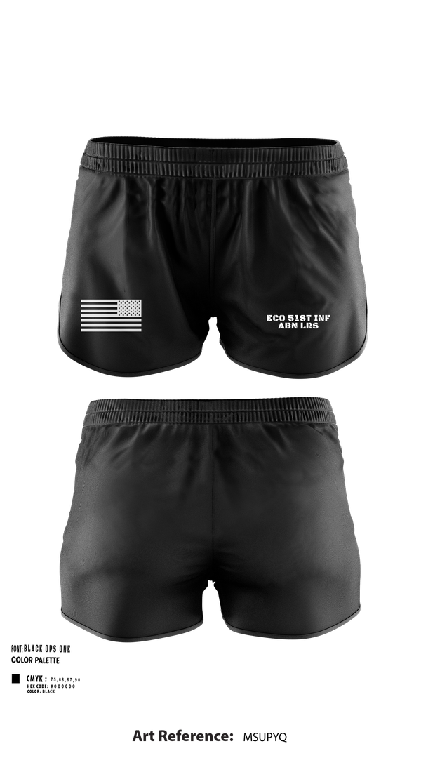 Ranger Panties, Eco 51st INF ABN LRS, Army, Teamtime, Team time, sublimation, custom sports apparel, team uniforms, spirit wear, spiritwear, sports uniforms, custom shirts, team store, custom team store, fundraiser sports, apparel fundraiser