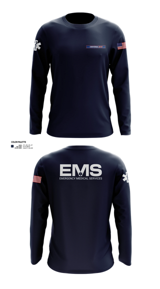 Long Sleeve Performance Shirt, Central EMS, EMS/EMT, Teamtime, Team time, sublimation, custom sports apparel, team uniforms, spirit wear, spiritwear, sports uniforms, custom shirts, team store, custom team store, fundraiser sports, apparel fundraiser