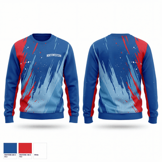 Crew Neck Sweatshirt, Northwestern, Wrestling, Teamtime, Team time, sublimation, custom sports apparel, team uniforms, spirit wear, spiritwear, sports uniforms, custom shirts, team store, custom team store, fundraiser sports, apparel fundraiser